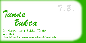 tunde bukta business card