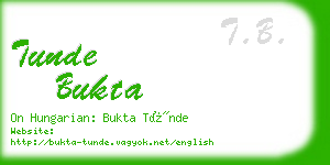 tunde bukta business card